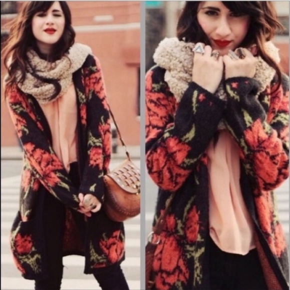 Free People Sweaters - Free People Flower Power Floral Cardigan Sweater